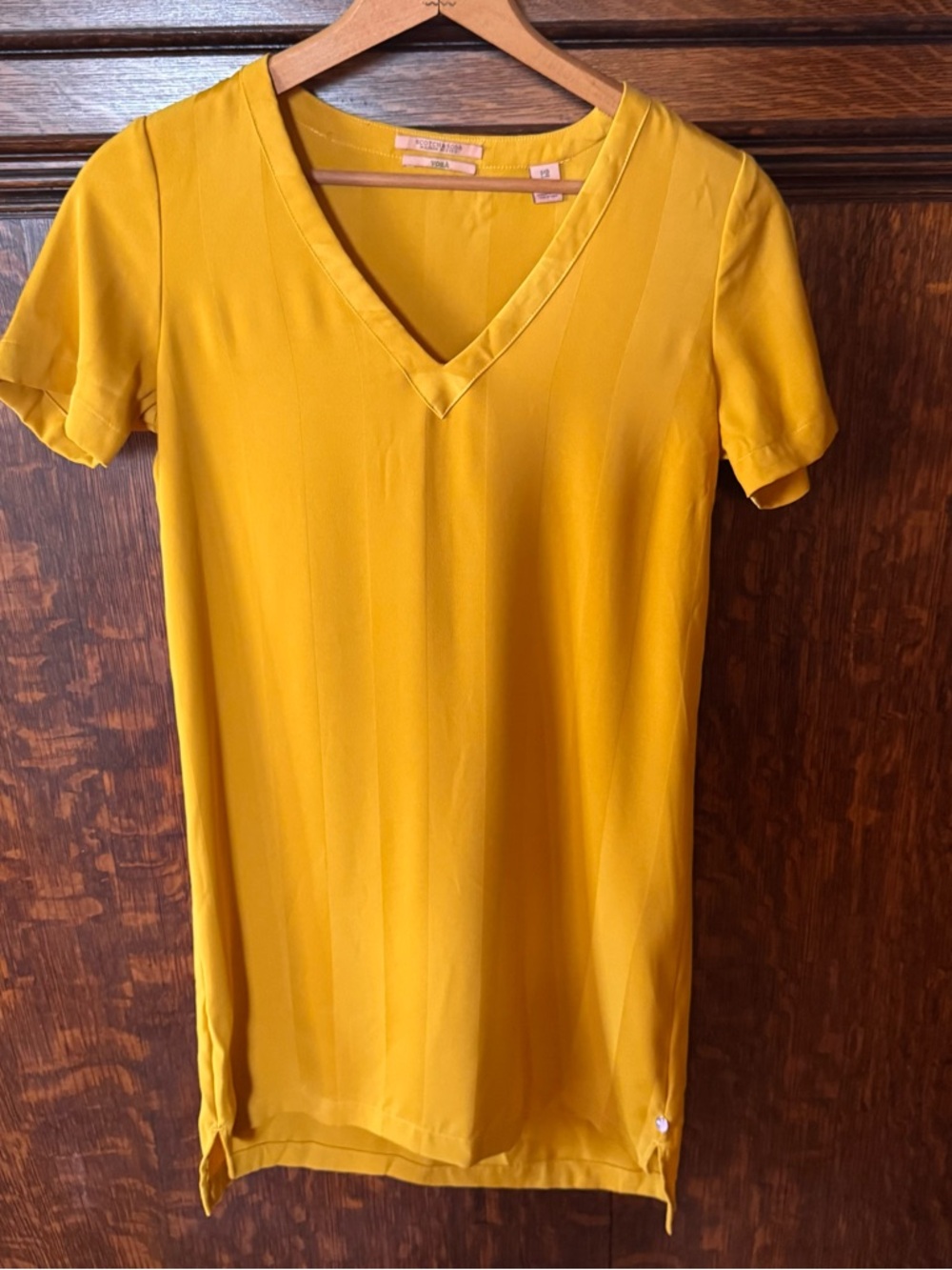 Scotch & Soda Maison Scotch V-Neck Short Sleeve Mini Tunic Dress, size XS